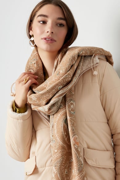 Schal mit Paisley-Print - Beige h5 Bild3